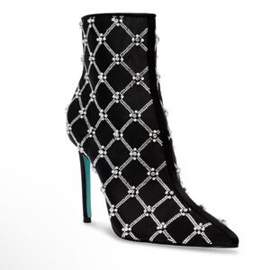 Betsy Johnson Larkk Embelisbed Mesh Dress Bootie NIB